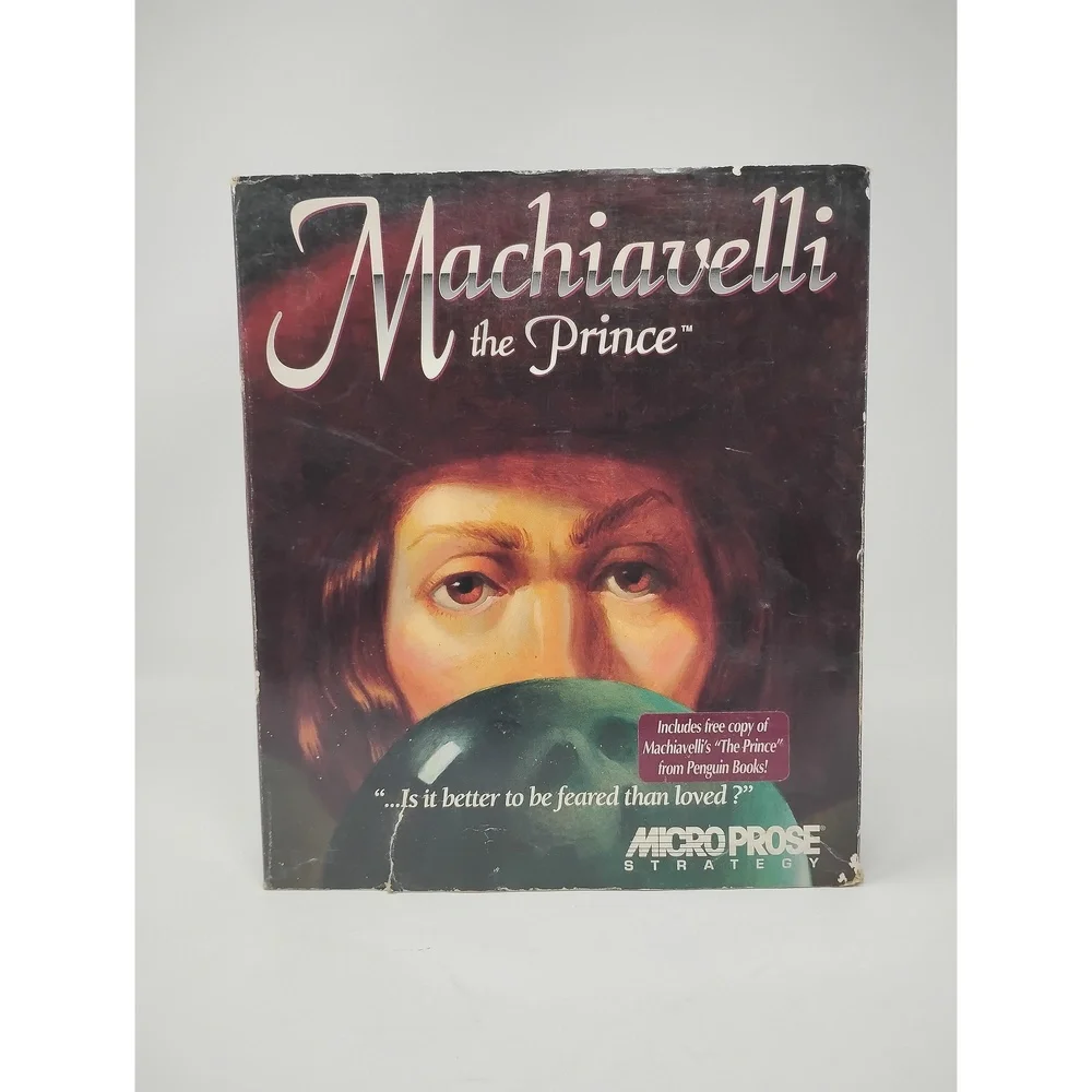 Vintage 1995 Machiavelli the Prince MicroProse PC CD-ROM Strategy Game Big Box